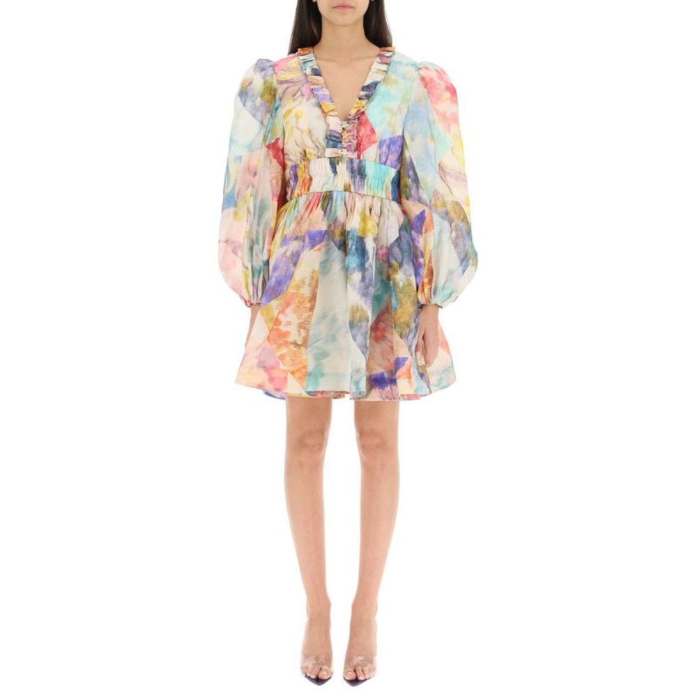 Zimmermann 'High Tide' Linen And Silk Short Dress - Picture 2 of 4